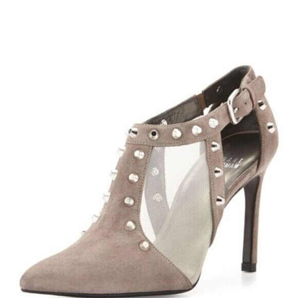Stuart Weitzman Saunter Studded Topo Ankle Booties Women's 10M Party Business - Picture 2 of 10
